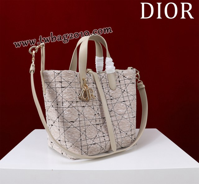 Dior专柜新款迪奥高仿原单藤格纹图案Toujours竖版手袋时尚托特购物包 djfk1680
